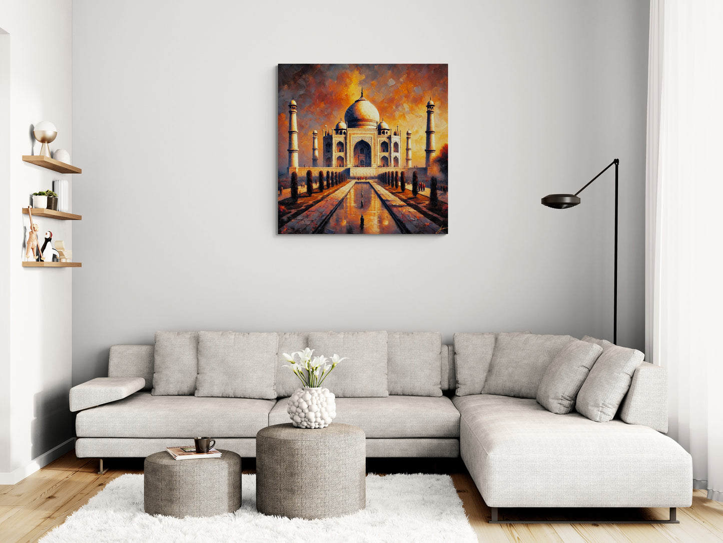 Taj Mahal - Capolavoro di Arte Murale Esotica