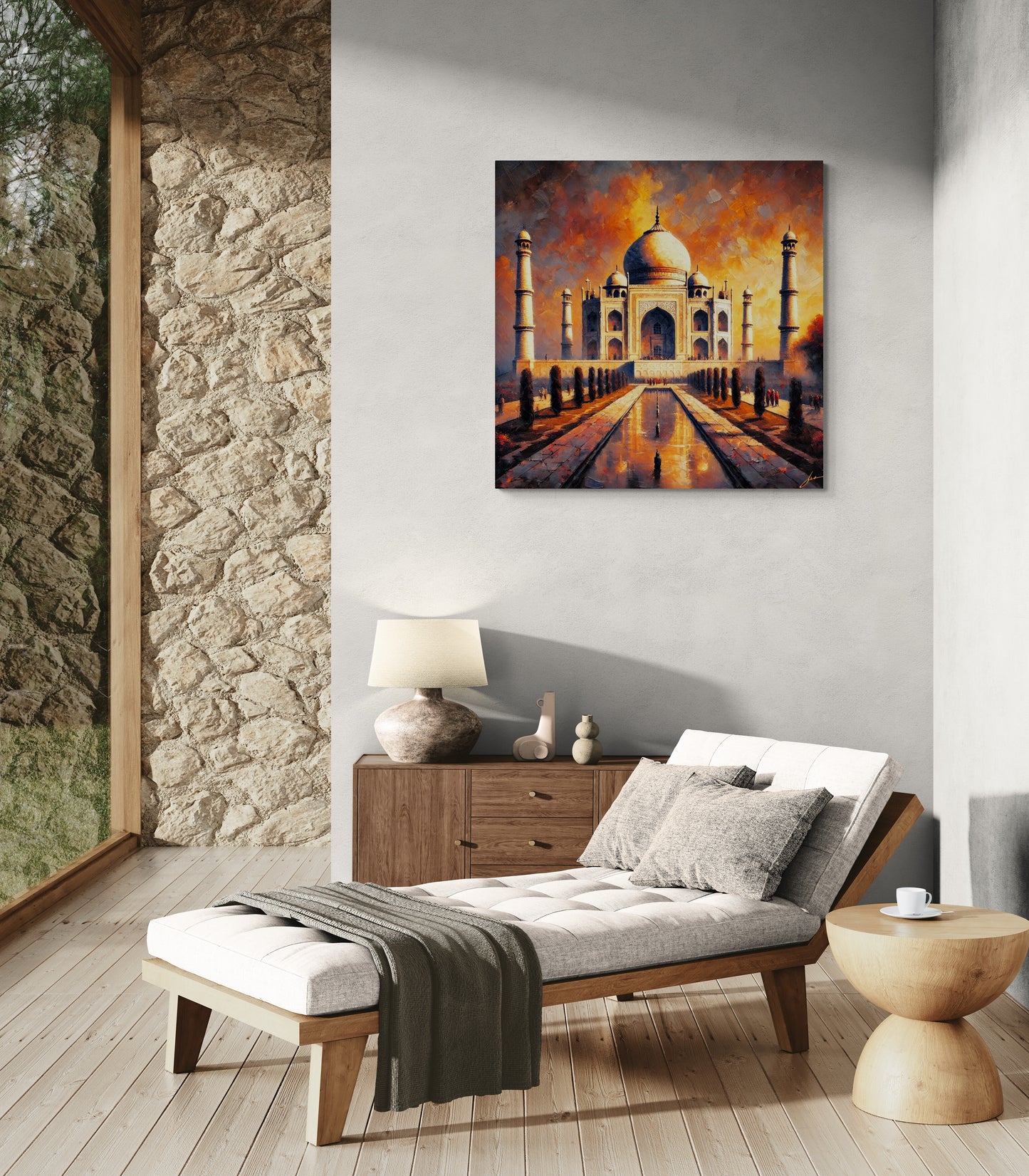 Taj Mahal - Capolavoro di Arte Murale Esotica