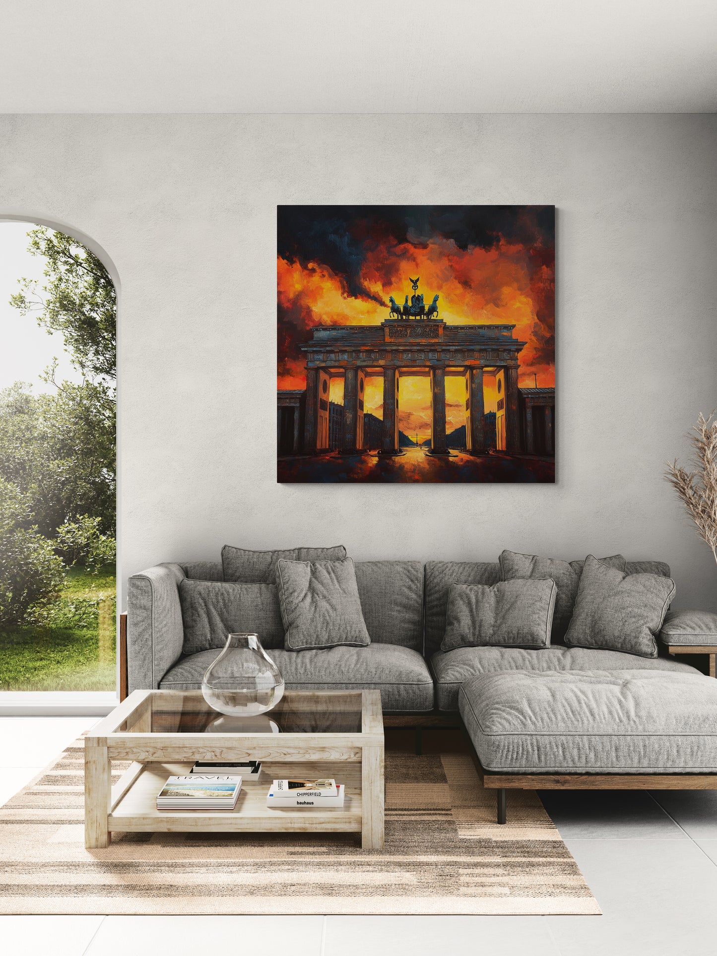 Fuoco su Berlino – Porta di Brandeburgo su Tela
