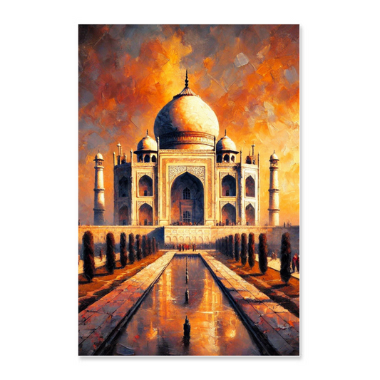 Taj Mahal - Capolavoro di Arte Murale Esotica