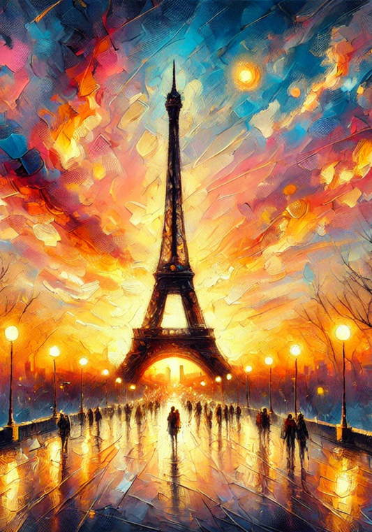 Luce su Parigi – Torre Eiffel tra Colori e Emozi