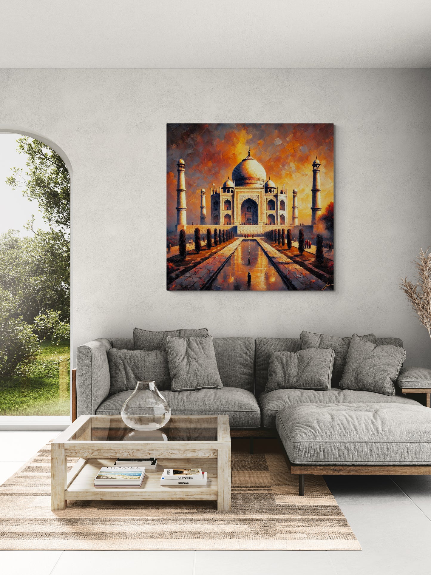 Taj Mahal - Capolavoro di Arte Murale Esotica